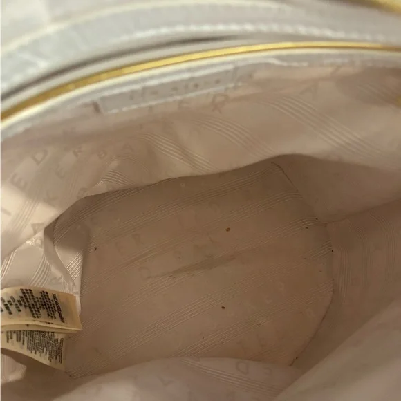 Ted Baker White Croc-Embossed Tote Bag with Gold Accents - Picture 10 of 16